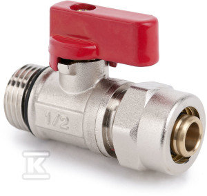 Клапан з дроселем червоний MINI, з о-рингом та з'єднувачем pex / al 16x2 G1/2