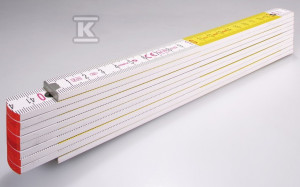 Miara składana buk 717 biało-żółta