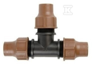 Trójnik 16mm skręcany typu LOCK do linii kroplujących DN16 (XP0032)
