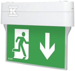Oprawa awaryjna LED, ARROW N dwuzadaniowa 1W 6000K 1h + PU31,PU41, biała, IP40