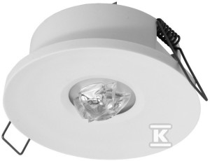 Oprawa awaryjna LED, AXP ECO 3W 400lm 1h jednozadaniowa, optyka korytarzowa, biała, IP65