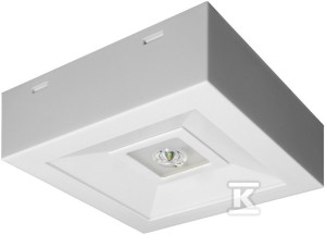 Oprawa awaryjna LED, LOVATO N ECO 3W 6000K 1h, jednozadaniowa, optyka otwarta, biała