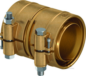 Латунна з'єднувальна муфта Wipex 125x11.4-125x11.4, PN6 SDR11, для преізольованих систем Ecoflex
