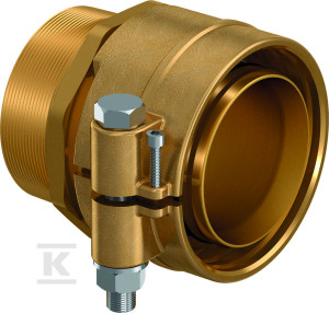 Złączka mosiężna skręcana Wipex 125x11.4-GW4" gwint wewnętrzny, PN6 SDR11, do systemów preizolowanych Ecoflex