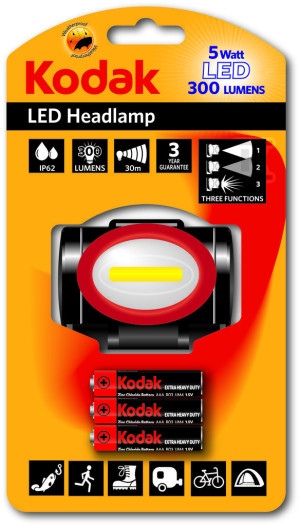 Latarka LED HL 300lm (czołowa) +3AAA (R03)