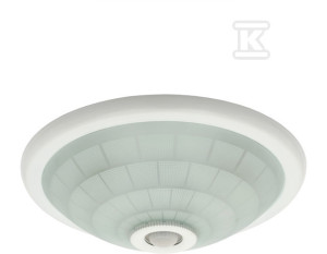 Plafon FOGLER DL-240O E27 2x40W, z czujnikiem ruchu, IP20, biały