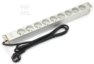Listwa zasilająca do szaf rack (PDU) 19" 9x 2P+Z
