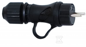 Wtyczka gumowa z uchwytem 16A 250V, ONNLINE
