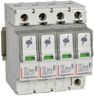 Обмежувач перенапруги T1+T2 12,5/60 4P