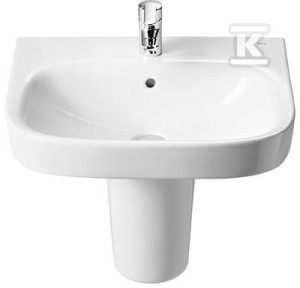 Umywalka Debba 60x48 z Korkiem uniwersalnym click-clack z pokrywą chrom o 65mm i Syfonem butelkowym 250mm