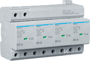 Ogranicznik SPD T1+T2 4P sieć TN-S/TT Iimp=100kA Up1, 5kV styk