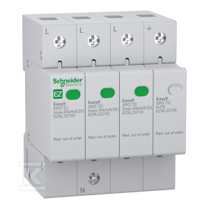 Обмежувач перенапруги Easy9 Pro EZ9L45-T2-3N 3-полюсний Тип2 45 kA