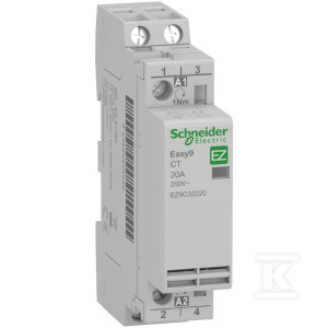 Stycznik modułowy Easy9 Pro EZCT-20-20-230 20A 2NO 50Hz 230 VAC, bez możliwości rozbudowy o styki pomocnicze