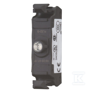 Світлодіодна плата LED синього кольору U=24V потужність. спереду M22-FLED-B