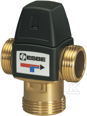 Termostatyczny zawór mieszający VTA322, regulator temperatury 35-60oc, KVS 1.5, 3/4 cala zewnętrzny