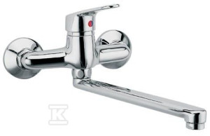 Bateria umywalkowa Smile ścienna chrom