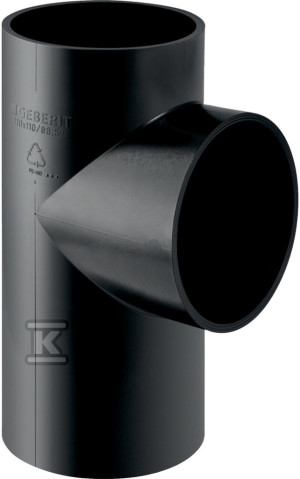 Trójnik PEHD 75x75/88.5 prosty, kolor czarny (kanalizacja HDPE)