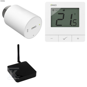 Głowica elektroniczna ENGO ETRV-M30 (1szt) w zestawie z regulatorem ENGO E25-230W (1szt) oraz bramką internetową ZigBee EGATE-PRO (1szt)