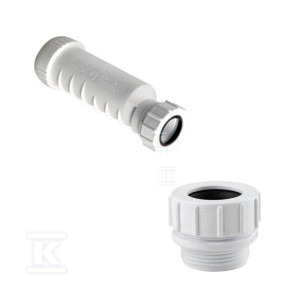Syfon suchy bezwonny samouszczelniający HepvO PP DN40 WT40 + adapter prosty