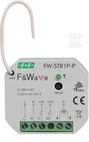 Radiowy sterownik rolet 230V, do montażu podtynkowego, do puszki 60 85÷265V AC/DC, multifunkcyjny