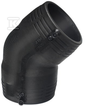 Kolano elektrooporowe 45ST. d160 PE100, SDR11, PN10 gaz/PN16 woda