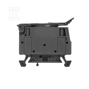 Затискач запобіжника, гвинтовий клемник, чорний, 4 mm², 6.3 A, 500 V, кількість підключень: 2, кількість рівнів: 1, TS 35, WSI 4