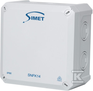 Puszka instalacyjna naścienna SNFK14, 140x140x81, IP66 szary