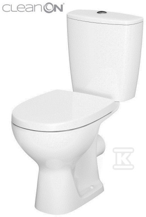 Kompakt 613 Arteco New CleanOn 3/5 l,odpływ poziomy, deska duruplastowa, wolnopadającą z Funkcją łatwego wypinania