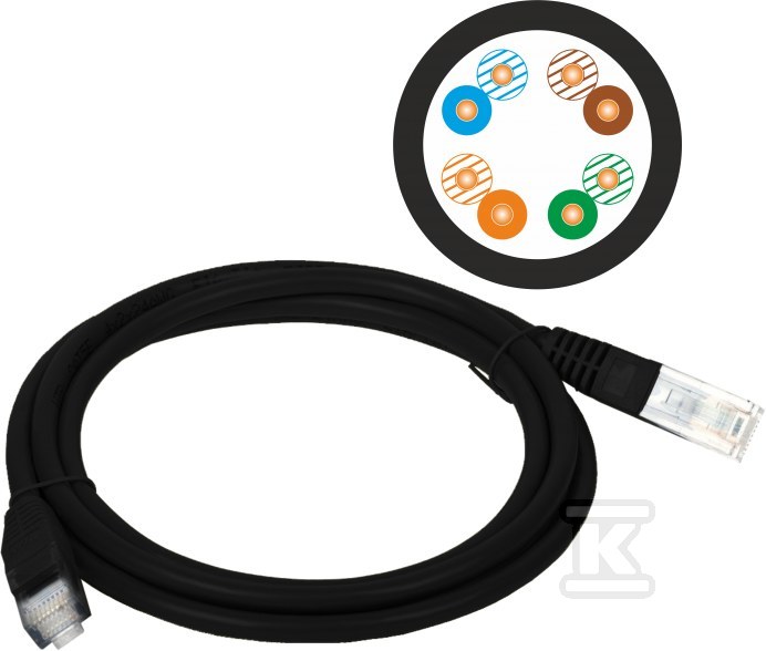 Патчкорд U/UTP кат.5e PVC 0.5м чорний ALANTEC
