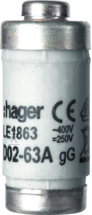 Запобіжник D02 gG 63A 400VAC
