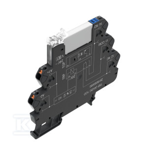 Релейний модуль, 24 V DC ±20 %, зелений світлодіод LED, 1 перемикаючий контакт (AgNi), 250 V AC, 6 A, PUSH IN, TRP 24VDC 1CO
