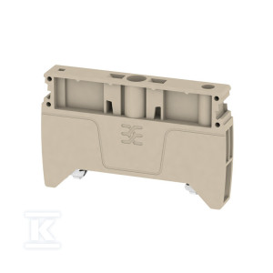 Кінцевий кронштейн, Темно-бежевий, TS 35, V-0, WEMID GF 30, Ширина: 8 mm, 130 °C, AEB 35 SC/1