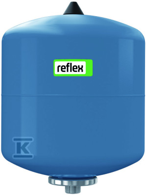 Naczynie wzbiorcze przeponowe REFIX DE-8, 8L, 10 bar / 70 st., przyłącze gwintowane G3/4", k.niebieski, do c.w.u, p.poż., ogrzewania podłogowego,