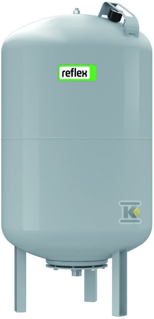 Naczynie wzbiorcze przeponowe REFLEX G-100, 100L, 6 bar / 70 st., przyłącze gwintowane G1", k.szary, do instalacji grzewczych i chłodniczych,
