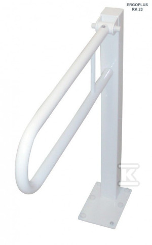 Poręcz Ergoplus Classic biel 32 mm podnoszona do WC z postum. 70 cm