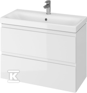 Zestaw 979 Moduo Slim 80 biały (szafka + umywalka)