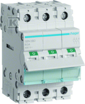 Modułowy rozłącznik izolacyjny 3P 80A 400V