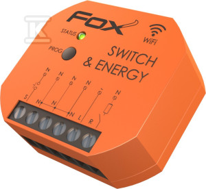 Przekaźnik pojedynczy Wi-Fi 230V SWITCH ENERGY FOX - z funkcją monitorowania parametrów sieci