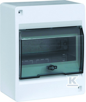 Rozdzielnica IC2 1x6 modułowa n/t IP40 drzwi transparentne