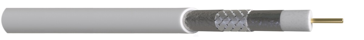 Коаксіальний кабель RG6 tc 690CU, жила 1.13, Trishield, (500м)