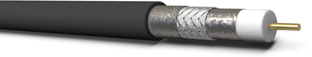 Коаксіальний кабель RG6 tc 690CU-PE-FL зовнішній - гелевий, жила 1.13, Trishield, (305м)