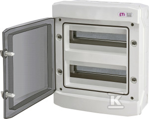 Rozdzielnica natynkowa ECH-24PT-s 24 moduły drzwi transparentne IP65 1500V DC PV