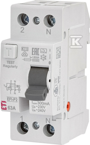 Wyłącznik różnicowoprądowy EFI-P2 A 63/0.3