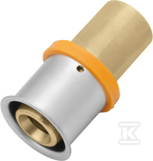 Łącznik nyplowy mosiężny ultraPRESS - 22/20