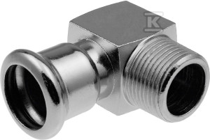 Kolano 90° krótkie GZ Steel - 22 R3/4"