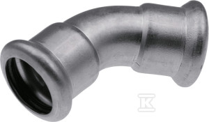 Kolano 45° Inox - 76.1