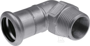 Kolano 90° GZ Inox - 22 R3/4"
