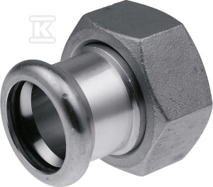 Półśrubunek z płaskim uszczelnieniem GW Inox - 35 G1 1/2"