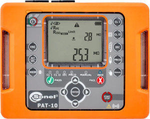 Miernik bezpieczeństwa sprzętu elektrycznego z Certyfikatem Kalibracji PAT-10