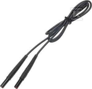 Przewód 1,2 m czarny 1 kV (wtyki bananowe)
